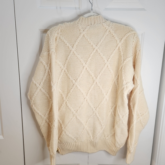 Vintage Copley Men's M  Button Down V NECK Sweater Made in Italy 100% Wool - Picture 8 of 11